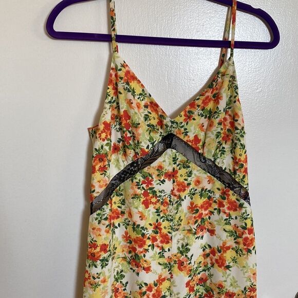 WAYF Baldwin Tangerine Floral Lace Trim Slip Dress - size xs - Picture 6 of 14
